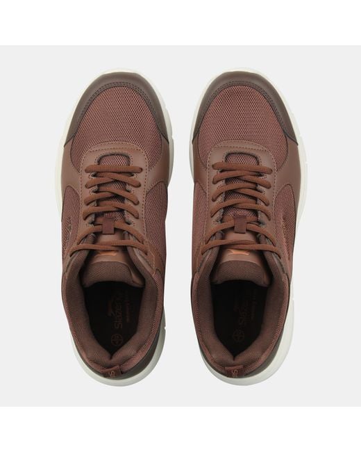 Slazenger 1881 Brown Force Mesh Trainer for men
