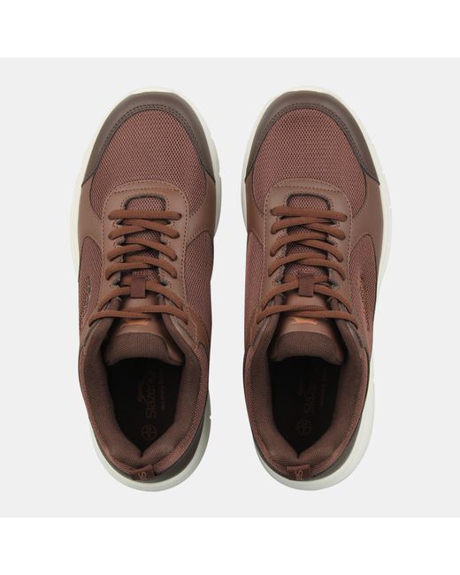 Slazenger 1881 Brown Force Mesh Trainer for men
