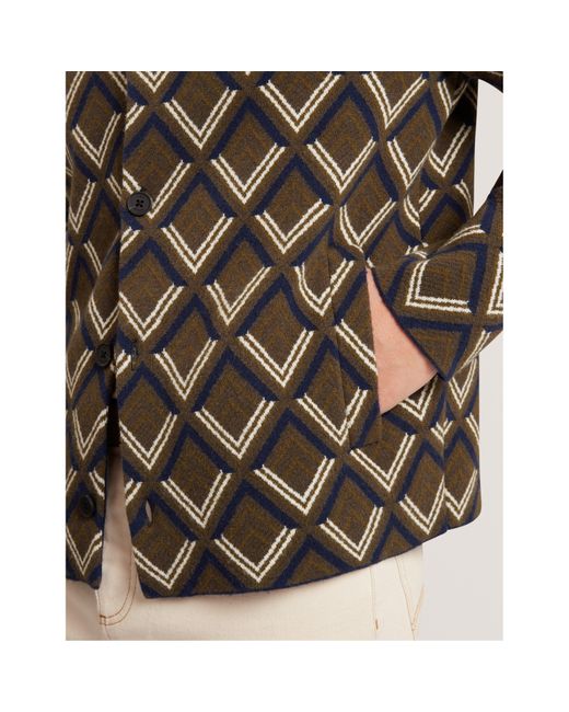 Ted Baker Gray Jacquard Fitted Hybrid Jacket for men