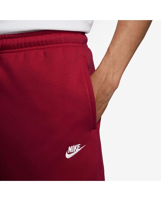 Nike Red Sportswear Club Fleece Jogging Pants for men