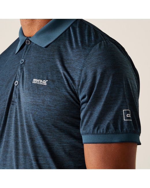 Regatta Blue Remex Ii Quick-Drying Polo Shirts for men