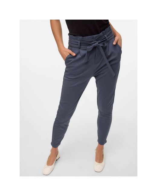 Vero Moda Blue Eva High-Waisted Trousers