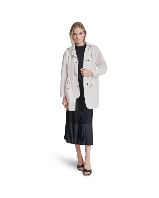 DKNY Gray Rain Anorak Jacket