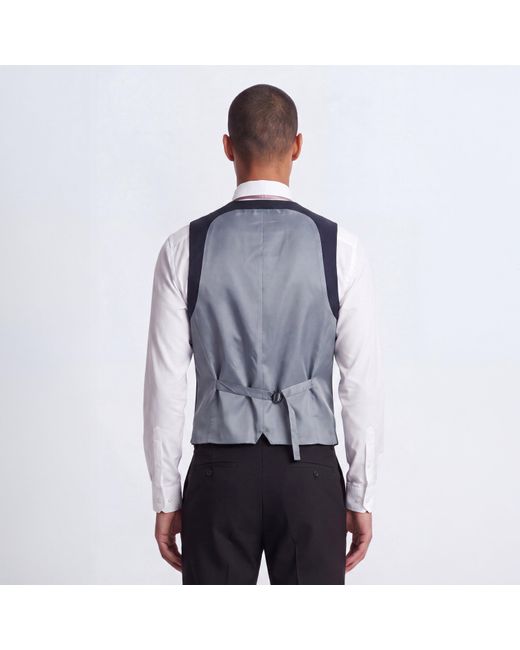 Twisted Tailor Blue Orwell Slim Fit Waistcoat for men