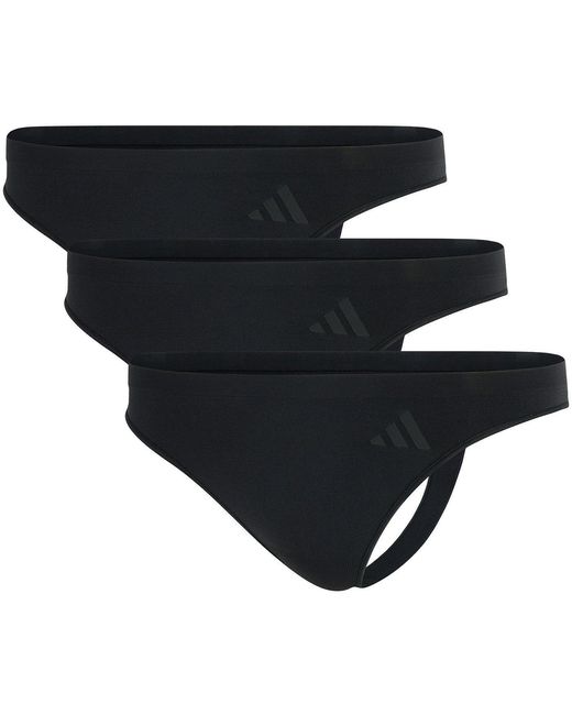 Adidas Black Low Rise Thong 3Pk
