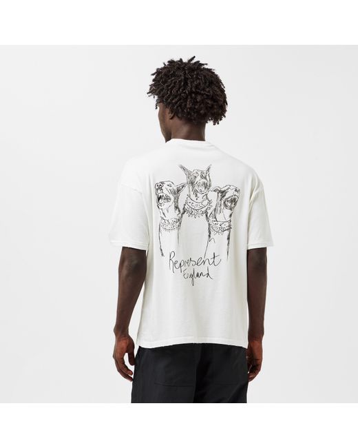 Represent White Oversized T-Shirt for men