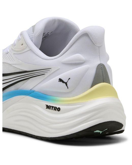 PUMA White Electrify Nitro 4 Running Shoes for men