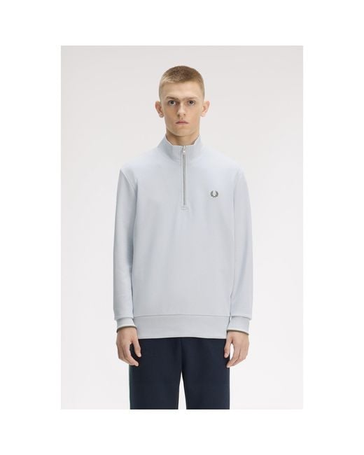Fred Perry White Fredperry Half Zip Top for men