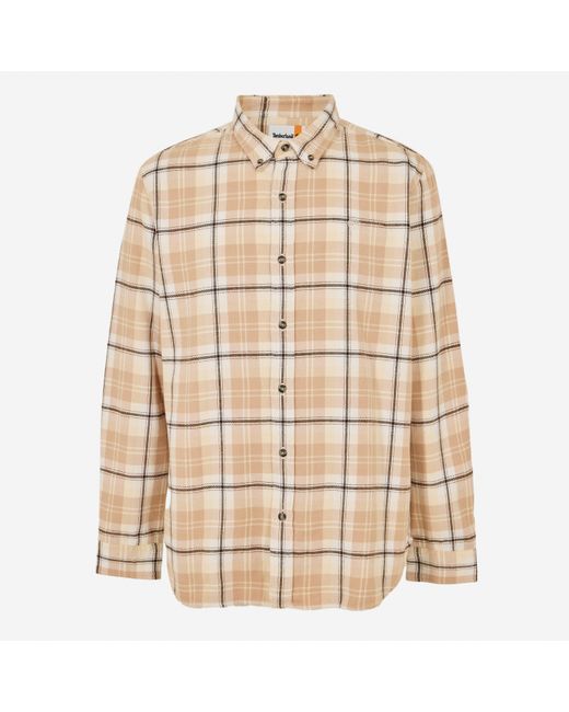 Timberland Natural Long-Sleeve Check Patterned Shirt for men