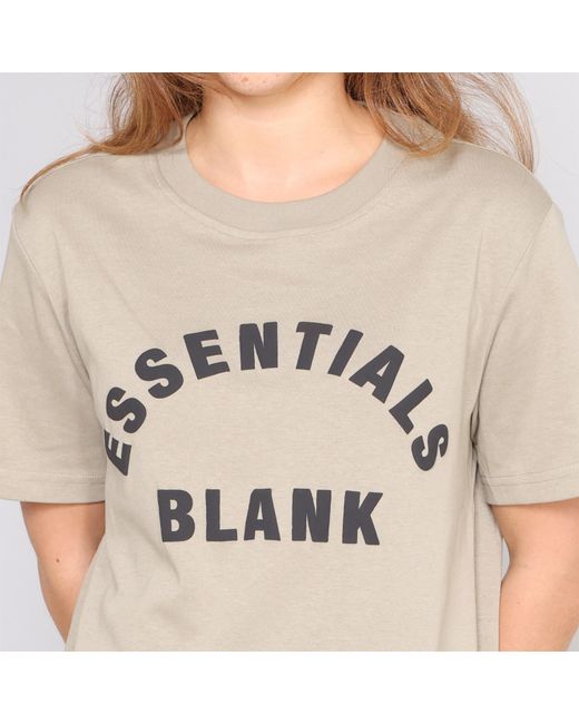 Blank Essentials Gray Blank Arched Print Puff T-Shirt Ladies