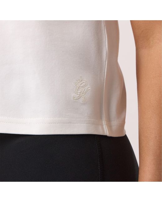 Gym King White Victory Jersey Cap Sleeve Tee