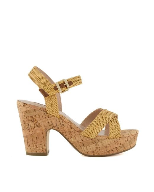Dune Metallic Jillys Flatform Sandal