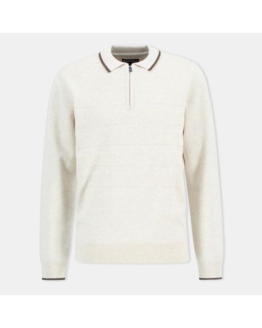 Barbour White Fenhill Polo Shirt for men