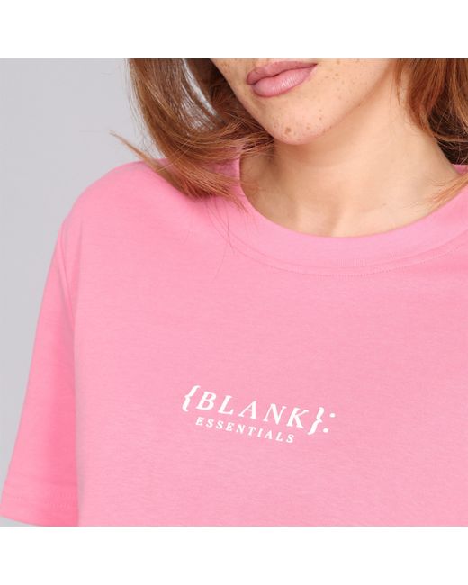 Blank Essentials Pink Blank E Core Puff Print T-Shirt Ladies