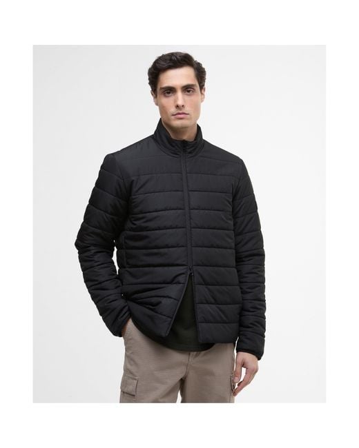 Barbour Black Aldon Long Sleeve Quilted Jacket for men