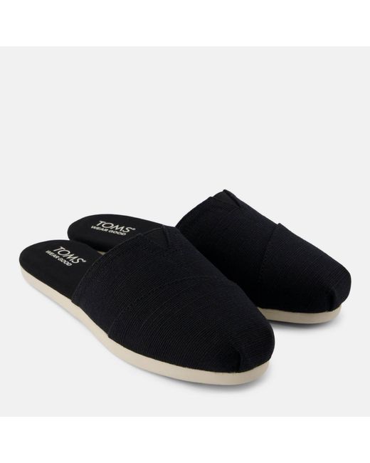 TOMS Black Alpargata Mules