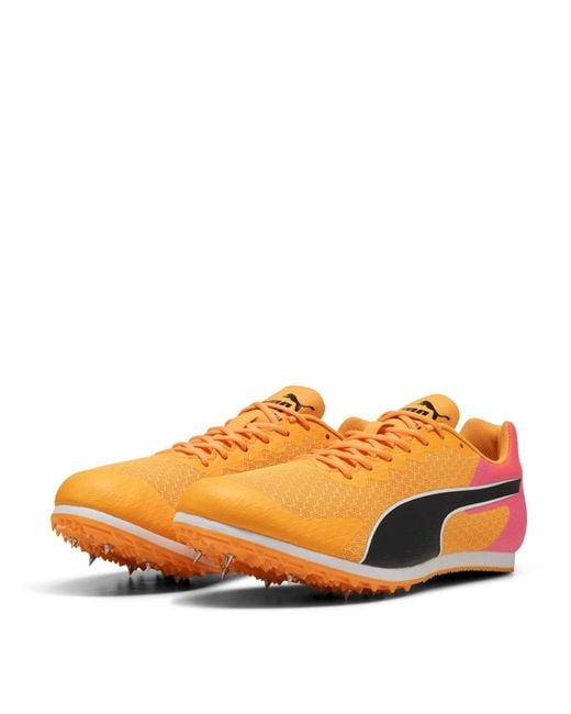 PUMA Orange Evospeed Star 9 Track Running Spikes for men