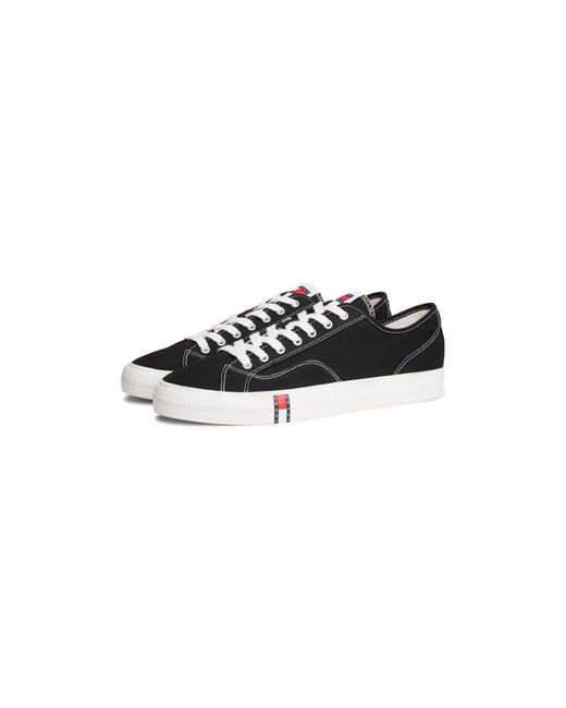 Tommy Hilfiger Black Canvas Trainers for men
