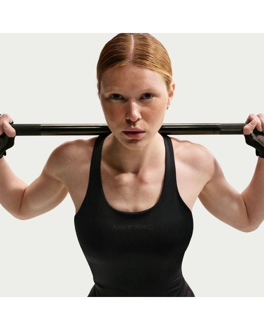 Nike Black Pro Sculpt Medium-Support Padded Sports Bra Tank Top