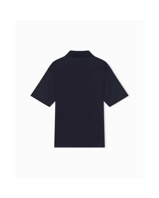 Emporio Armani Blue Short Sleeve Polo Shirt for men