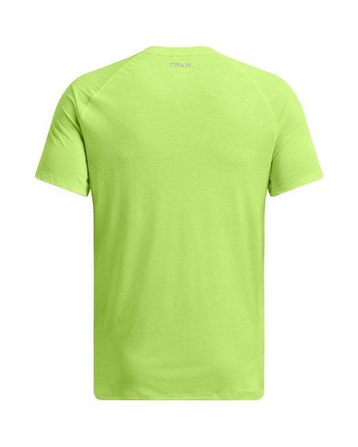 Under Armour Green Short-Sleeve Performance Running Top for men