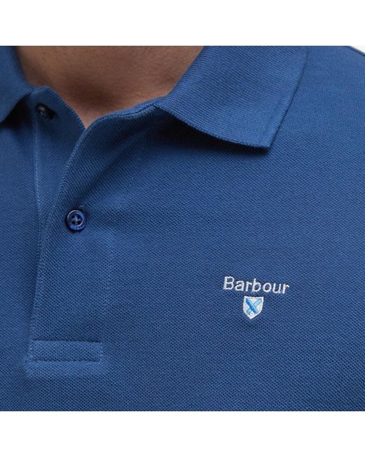Barbour Blue Sports Polo Shirt for men