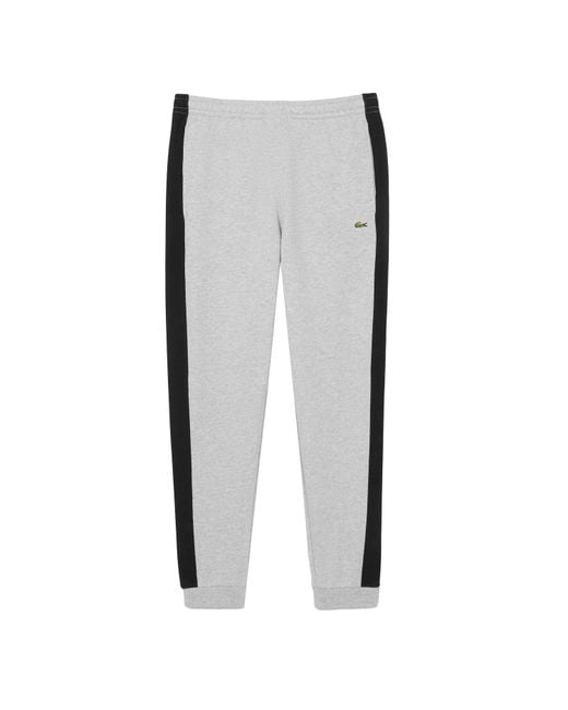 Lacoste Gray Tapered Colour Block Sweatpants for men