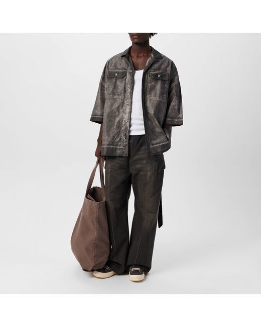 Rick Owens Gray Magnum Short Sleeved Shirt for men