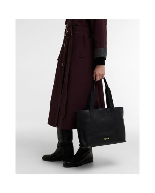 Barbour Black Alder Leather Tote Bag