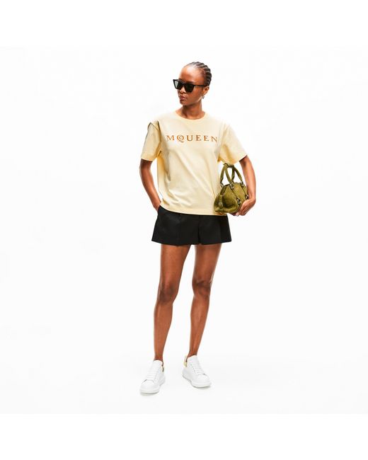 McQueen Natural Alex Logo T-Shirt