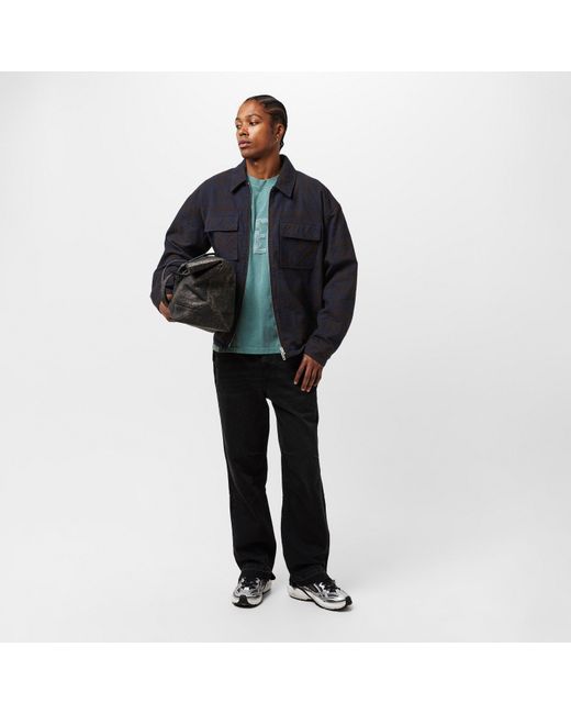 Represent Blue Structured Overshirt for men