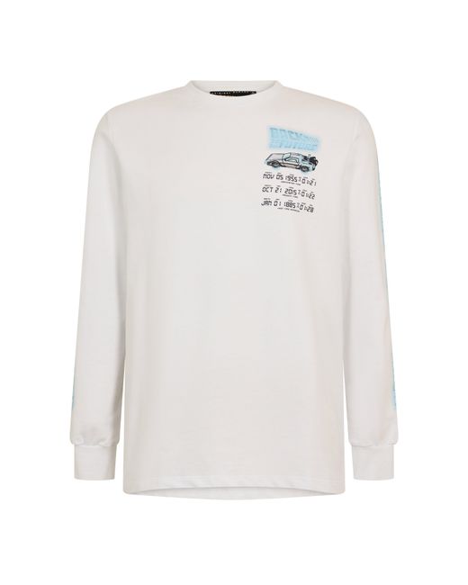 Criminal Damage White Time Code Long Sleeve T-Shirt for men