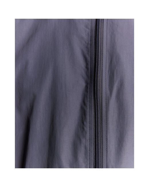 Lyle & Scott Blue Zip Through Cotton Wind Resistant Long Sleeve Hooded Rain Anorak for men