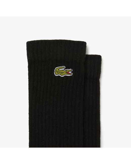 Lacoste Black 3 Pack Crew Socks for men