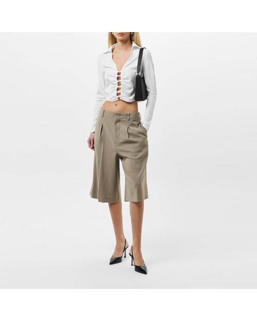 Missy Empire White Structured Fitted Shirt