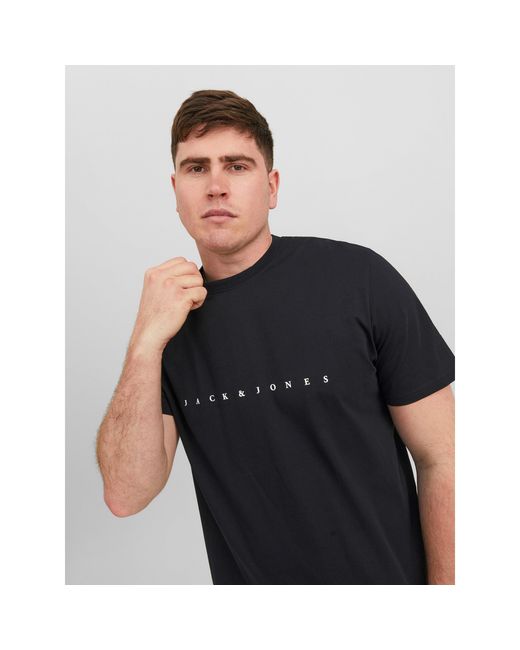 Jack & Jones Black Jack+ Star T-Shirt Plus Size for men