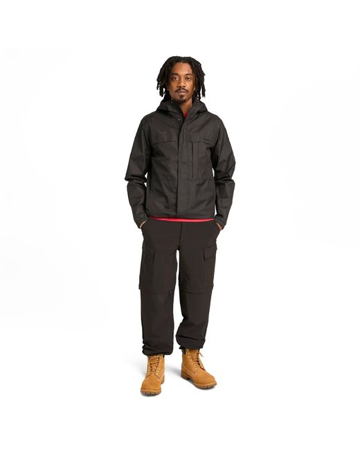 Timberland Black Benton Hooded Full-Zip Waterproof Jacket for men