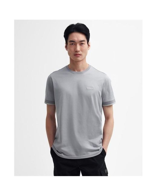 Barbour Gray Philip Tipped T-shirt for men