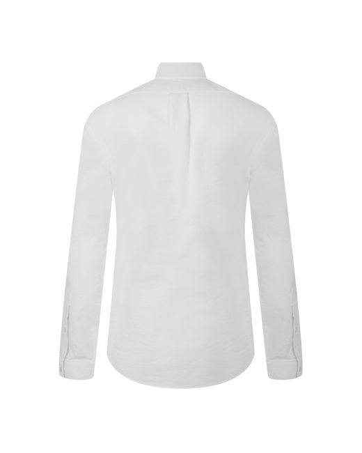 Polo Ralph Lauren White Slim Fit Poplin Long-Sleeve Shirt for men