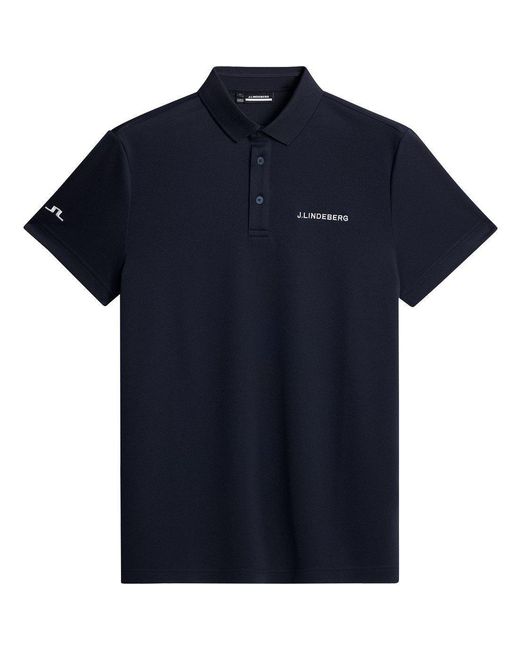 J.Lindeberg Blue Jlg Bridge Short-Sleeve Performance Polo Shirt for men