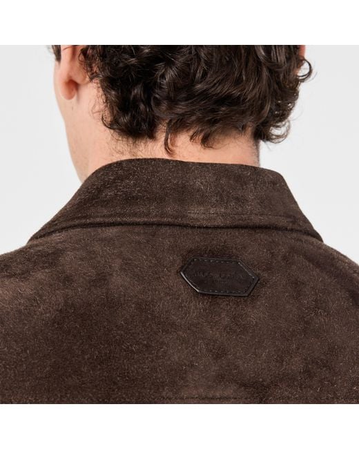 Jacob Cohen Brown Suede Bomber Leather Jacket for men
