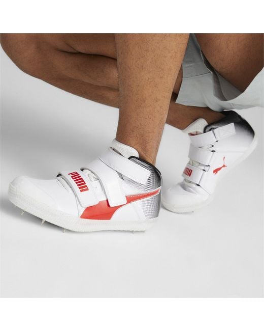 PUMA White Evospeed Javelin 3 Running Spikes for men