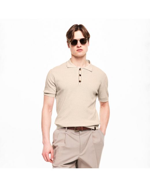 Jacob Cohen Natural Short Sleeve Polo Shirt for men
