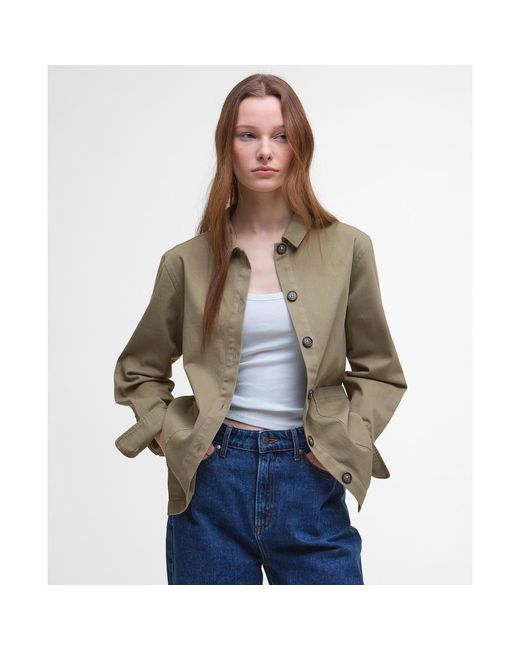 Barbour Green B.Li Lyndale Relaxed Fit Overshirt