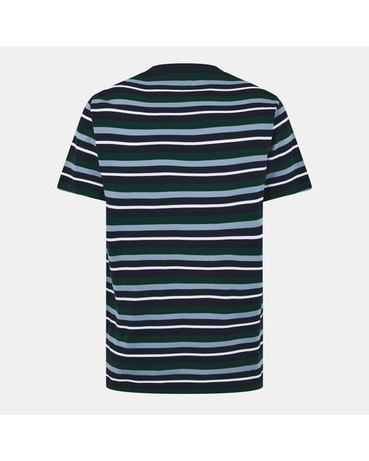 Original Penguin Blue Regular Fit Stripe T-Shirt for men