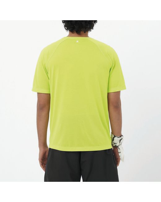 Salomon Yellow Shakeout Core Ss Running Tee for men