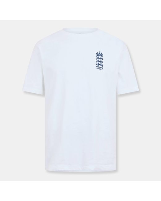 Castore White Ashes Tour Crew Neck T-Shirt for men