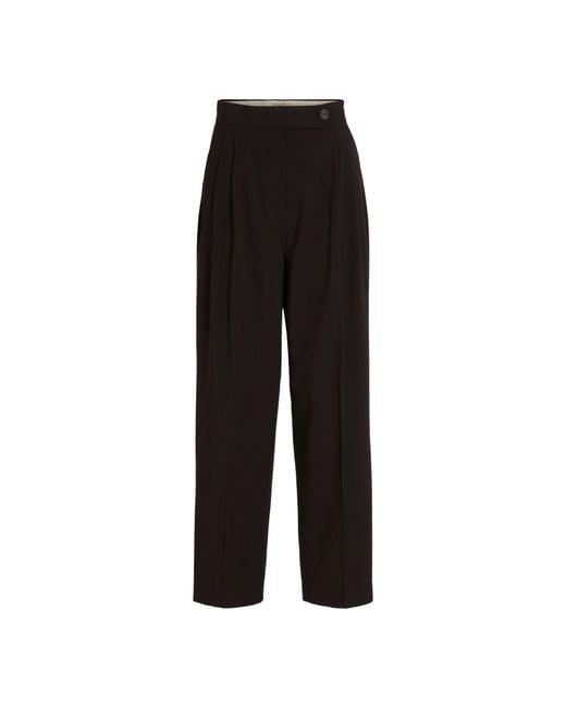 Vila Black Pleat Cigarette Trouser