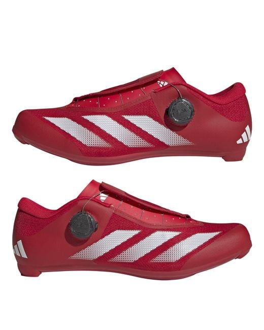 Adidas Red Tempo Stripes Boa Road Cycling Shoes for men
