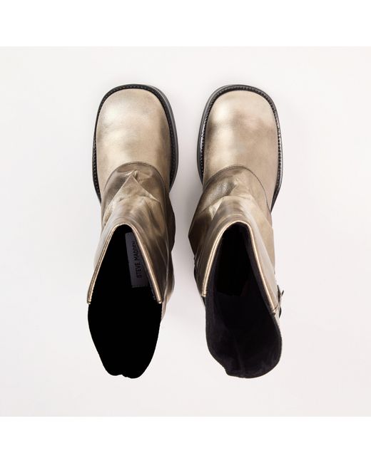 Steve Madden Brown Bonfire Ankle Heeled Boots